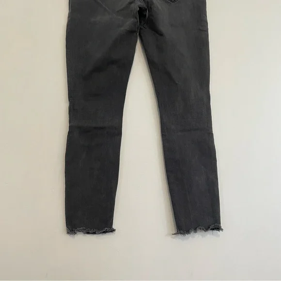 MOTHER DENIM High Waisted Looker Ankle Fray Gray High Rise Cropped Skinny Jeans - Picture 13 of 16